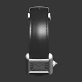 Elegant Fashion Watch With Black Leather Strap And Square White Dial