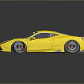 Yellow Convertible Sports Car With Silver Stripes And Sleek Exterior Design