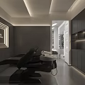 Modern Hair Salon Interior With Circular Layout Black Barber Chairs Mirrors White Design And Cactus