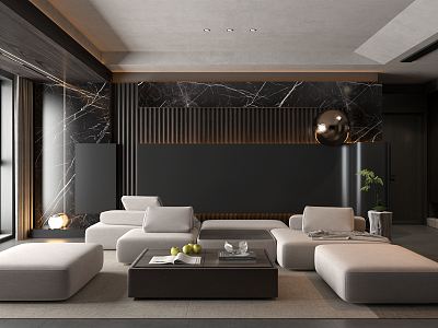 modern living room model