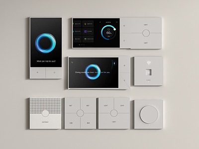 Switch socket combination switch panel 3d model