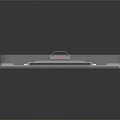 Silver Tech Component With Shiny Surface Circular Handles And Edged Structure