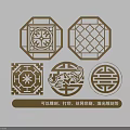 Traditional Sculpture Carving With Octagonal Square Circular Patterns And Engraving Printing Laser Etching Techniques