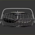 Sturdy Metal Air Conditioning Fan With Protective Grill And Stable Stand Base