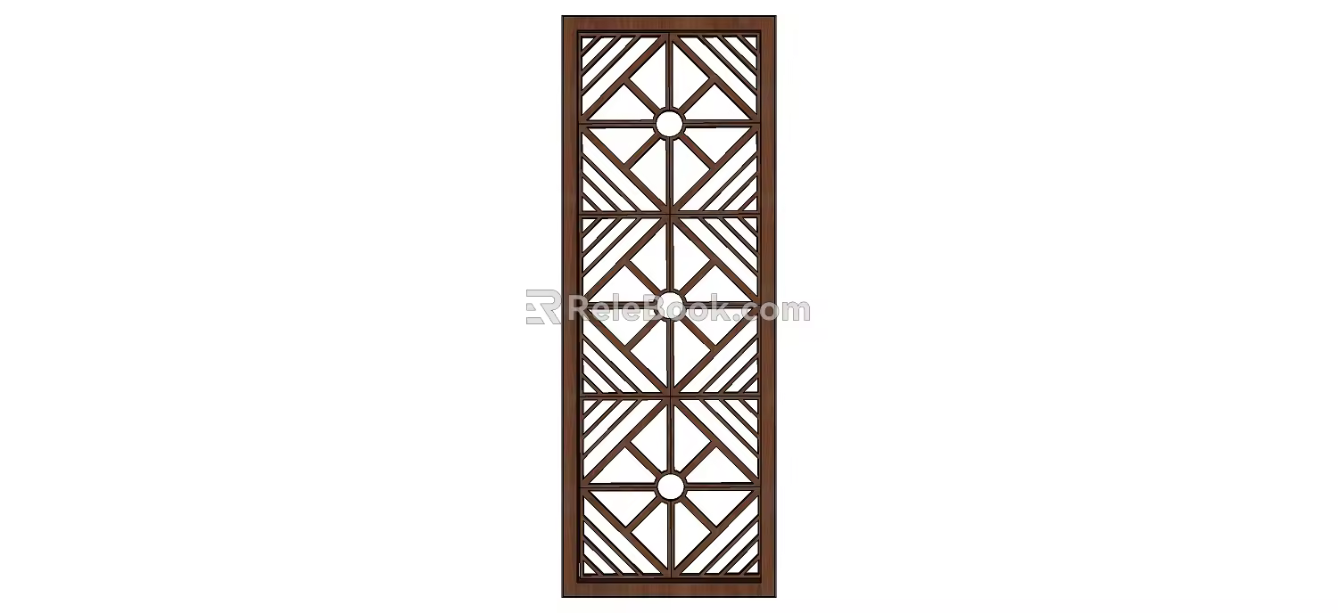 New Chinese style lattice screen partition 3d model