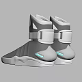 Modern High Top Gray And White Shoes With Strap Detail And White Sole Design