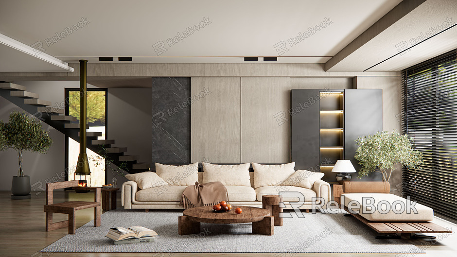 modern living room villa living room model