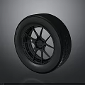 Car Modern Silver Alloy Wheel With Spokes And Black Tire Design Details