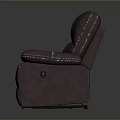 Modern Purple Three Seater Sofa Upholstered With Striped Stitching And Comfortable Armrests
