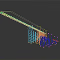 Industrial Conveyor Belt System With Heavy Duty Support Frames And Transport Mechanism Structure