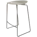 Modern White Bar Stool With Sleek Metal Frame For Contemporary Home Use