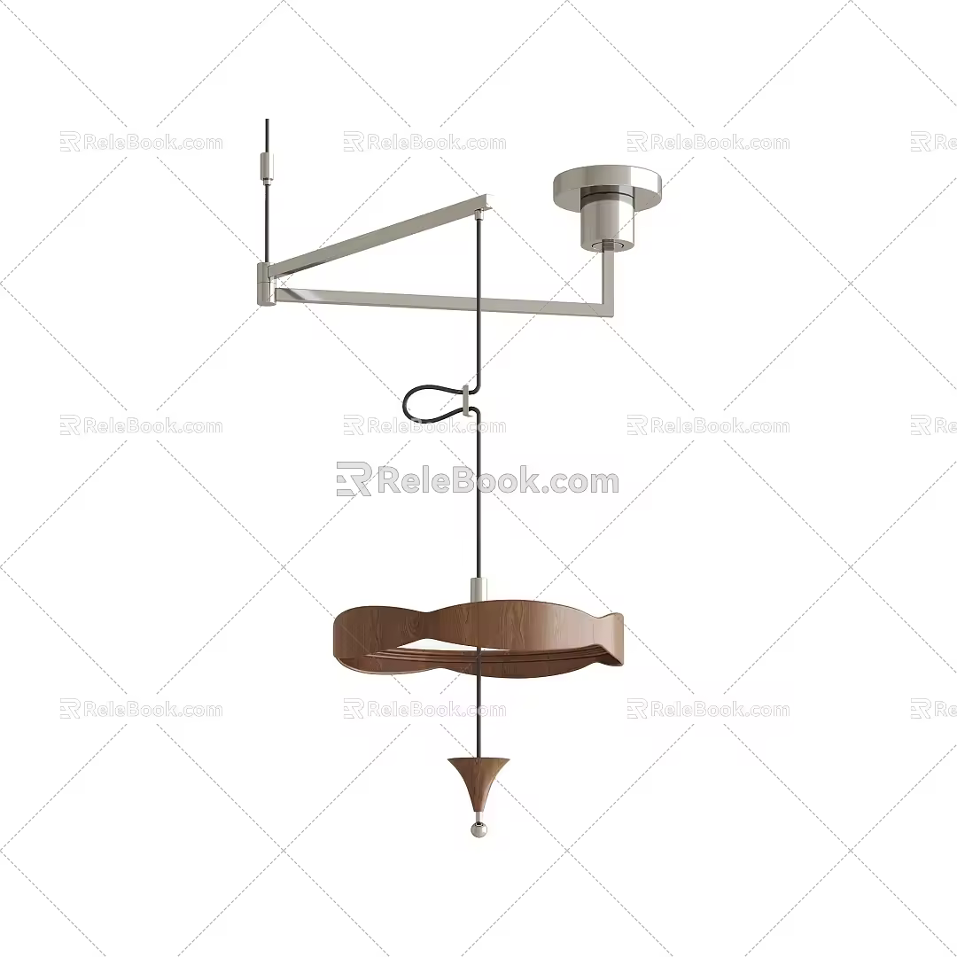 Modern folding chandelier 3d model