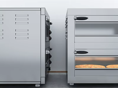 Stainless Steel Commercial Pizza Oven With Glass Door For Baking Delicious Pizzas 3d model