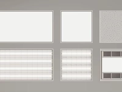 Various Grille Lights With Diverse Styles And Designs For Ceiling Installation 3d model