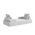 Modern Light Gray Sectional Sofa Interior Design With Soft Comfortable Cushions 3d model