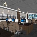 Joint Operations Command Hall of Modern Command Center 3d model