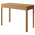 Minimalist Natural Wooden Desk With Smooth Surface And Straight Legs Design