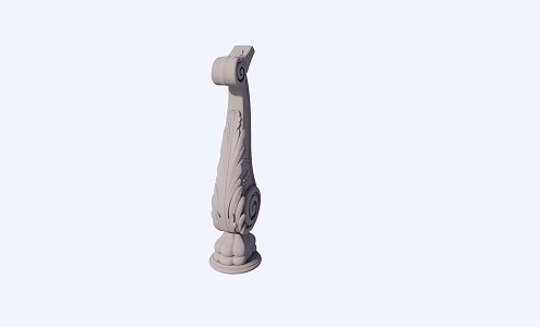 Chinese Stair Handrail Railing 3d model