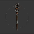 Vintage Industrial Metal Mechanical Device With Intricate Column Structure And Shiny Surface