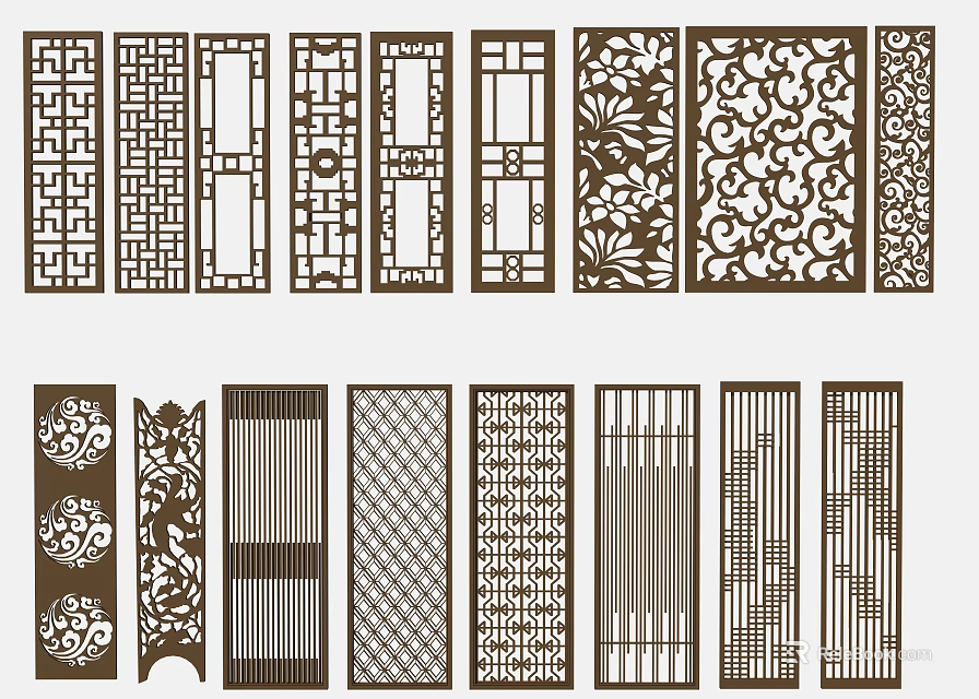 Decorative Screens For Home Decor With Traditional Patterns And Modern Designs 3d model