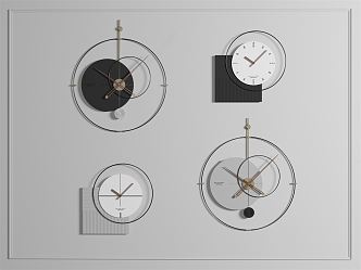 Modern clock wall decoration pendant wall clock 3d model