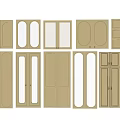 Various Beige Cabinet Door Styles With Glass Inserts And Different Shapes