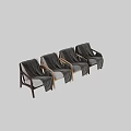 Modern Accent Chair With Wooden Armrests Light Cushion And Gray Blanket