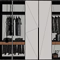 Modern Wardrobe Interior With Glass Doors Open Design And Interior Lighting