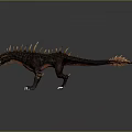 Realistic Ferocious Dinosaur Model With Sharp Claws Spikes And Dark Skin 3d model