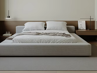 Modern Double Bed 3d model