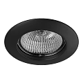 Modern Black Recessed Downlight Spotlight With Transparent Shade And Illuminated Design