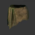 Simple Design Textured Brown Fabric Covered Stool For Daily Life Use