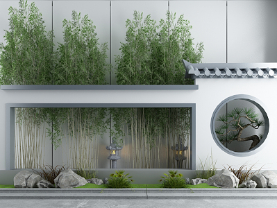 New Chinese Landscape Sick Garden Landscape 3d model