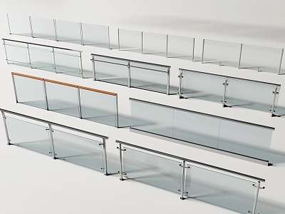 Modern Railing Glass Railing Guardrail Glass Guardrail Balcony Guardrail Fence Balcony Railing model