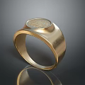 Elegant Gold Engraved Ring With Simple Textured Design For Daily Use 3d model