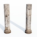 modern column stone column 3d model