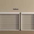 Poliform White Sliding Shutter Doors In Beige Wall Wooden Floor Interior