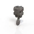 Industrial Metal Lifting Hoist Equipment With Hook And Mechanical Parts