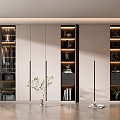 Modern wardrobe wardrobe combination 3d model