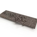 Modern Construction Site Long Strip Ground Surface With Scattered Gravel And Soil