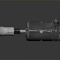 Industrial Electric Motor Featuring Metal Casing Rotating Shaft And Connector