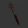 Industrial Metal Pipe With Red Valve Handle Curved Design And Textured Surface