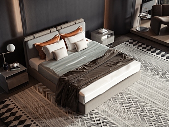 Style Commodity Bed 3d model