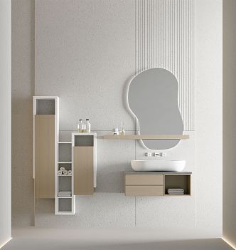 Combination Bathroom Cabinet Modern Bathroom Cabinet 3d model