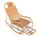 Natural Rattan Wicker Rocking Leisure Chair With Comfortable Design For Indoor Outdoor Use