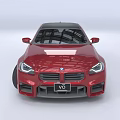 Red Two Door Sports Coupe With Black Roof And Modern Sporty Exterior Design