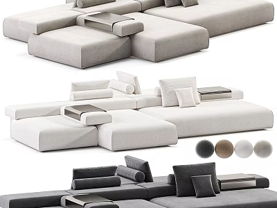 Modern Sectional Sofa With Modular Design Multiple Colors And Comfortable Seating 3d model