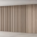 Wooden Wall Paneling In Modern Design With Vertical Stripes And Natural Wood Tone