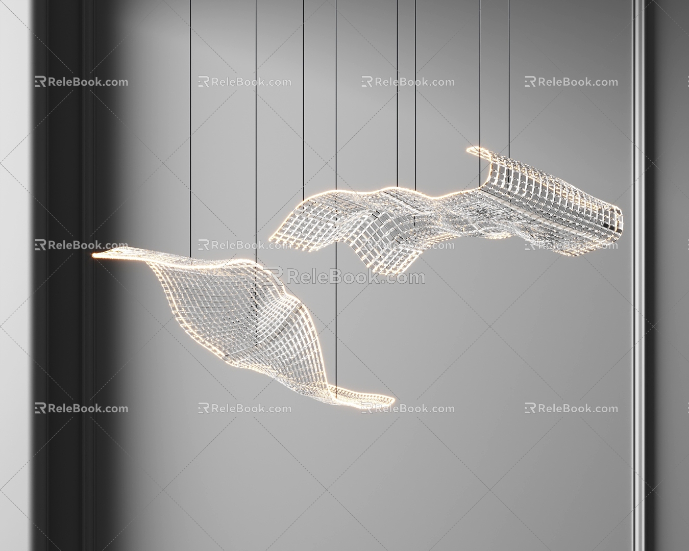 Modern chandelier 3d model