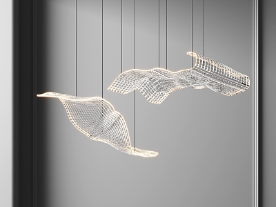 Modern chandelier 3d model